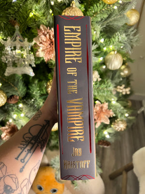 Gold & Red Foil Empire of the Vampire Dust Jacket | Hardcover Dust Jackets