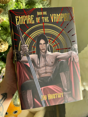 Gold & Red Foil Empire of the Vampire Dust Jacket | Hardcover Dust Jackets