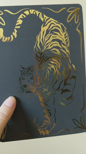 Gold Foil Tiger | Mini Print