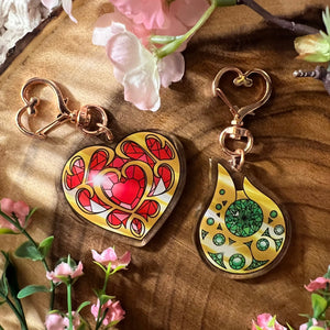 Double Sided Botw Heart Container & Stamina Container | Keychain