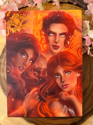 Licensed Acotar - A Court of Thorns and Roses: Valkyrie - Nesta - Gwyn - Emerie | Mini Print