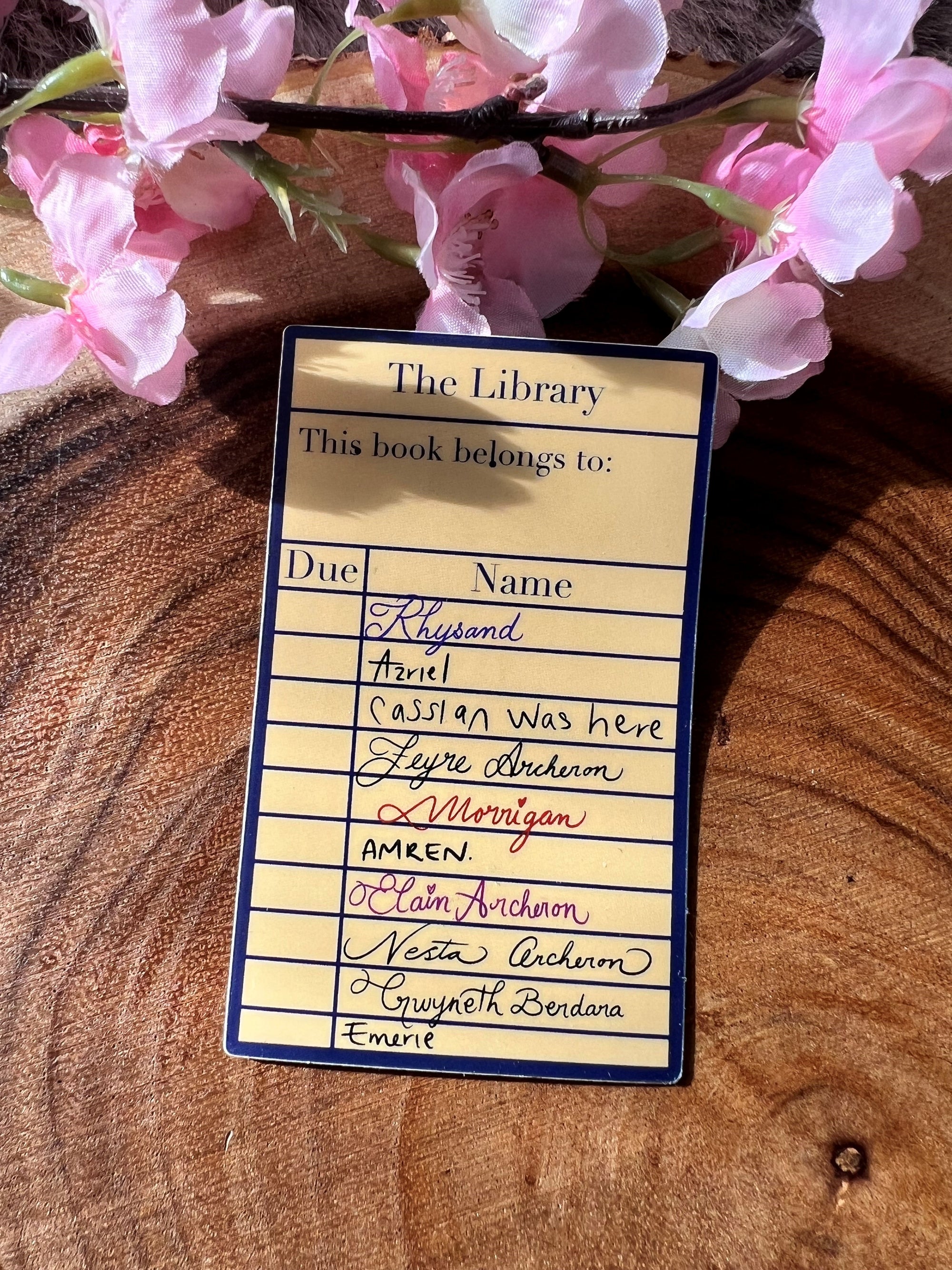 Licensed Acotar - A Court of Thorns and Roses: Library Card | Sticker