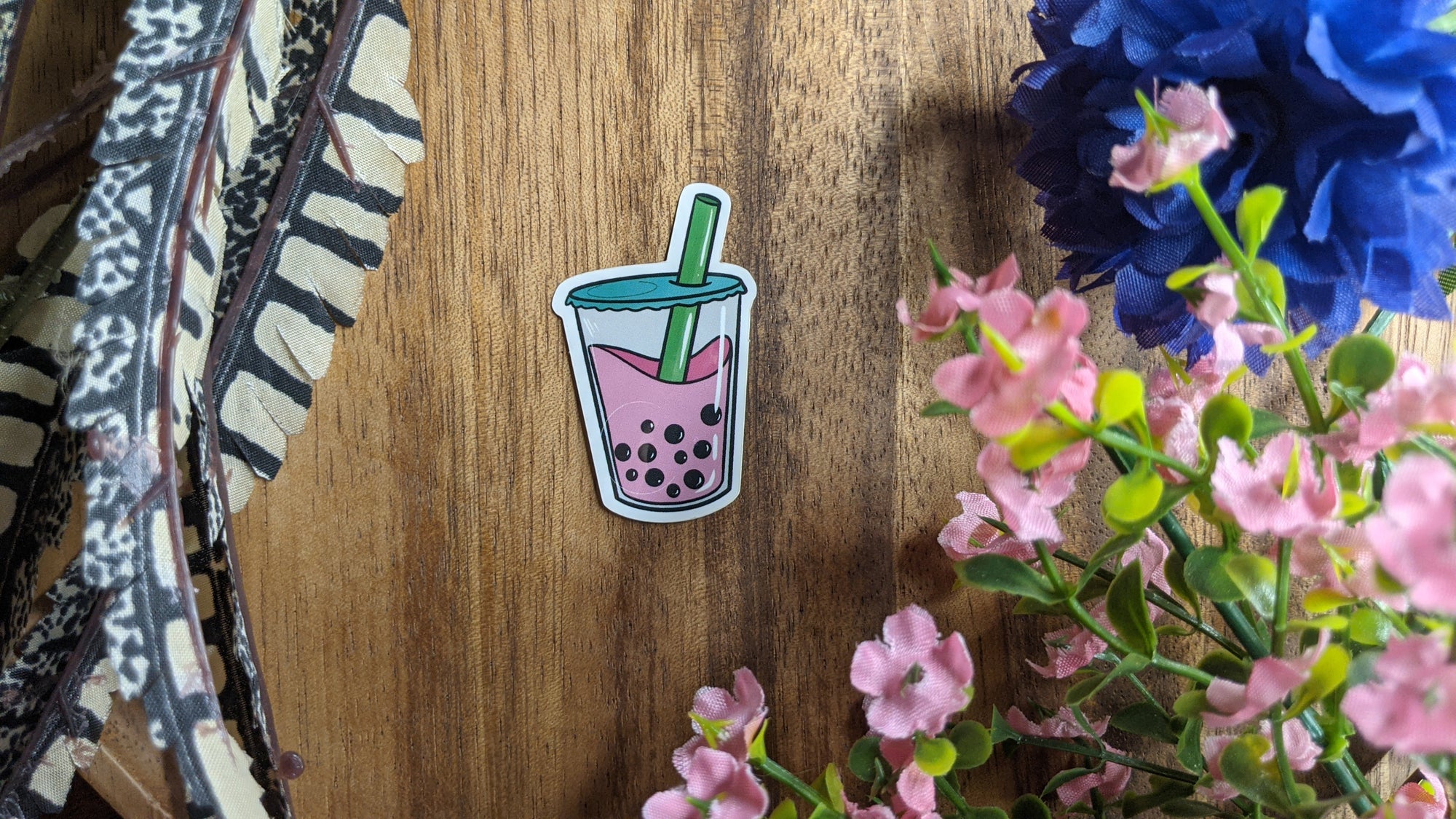 Strawberry Bobba Tea | Sticker