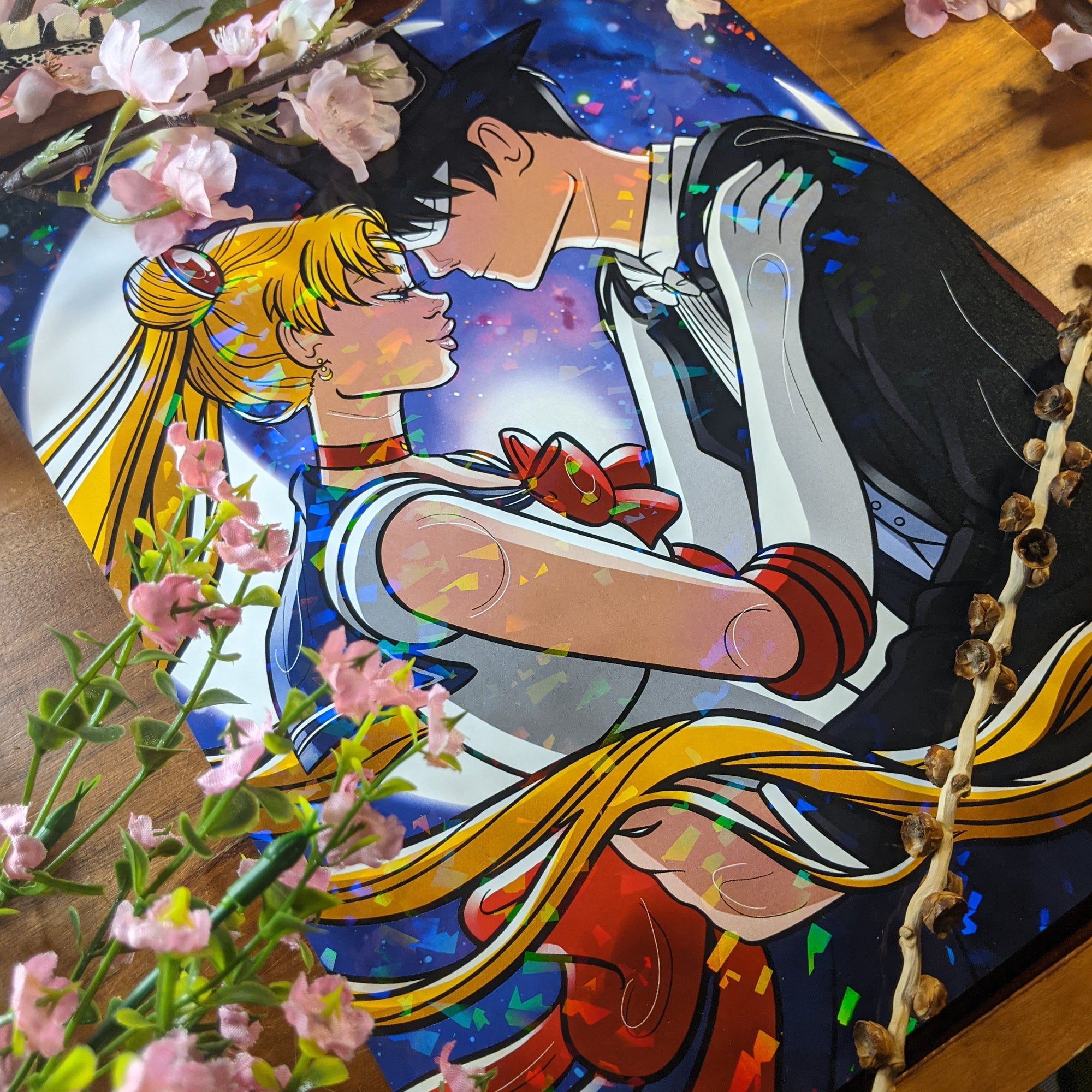 Holographic Sailor Moon & Tuxedo Mask | Print