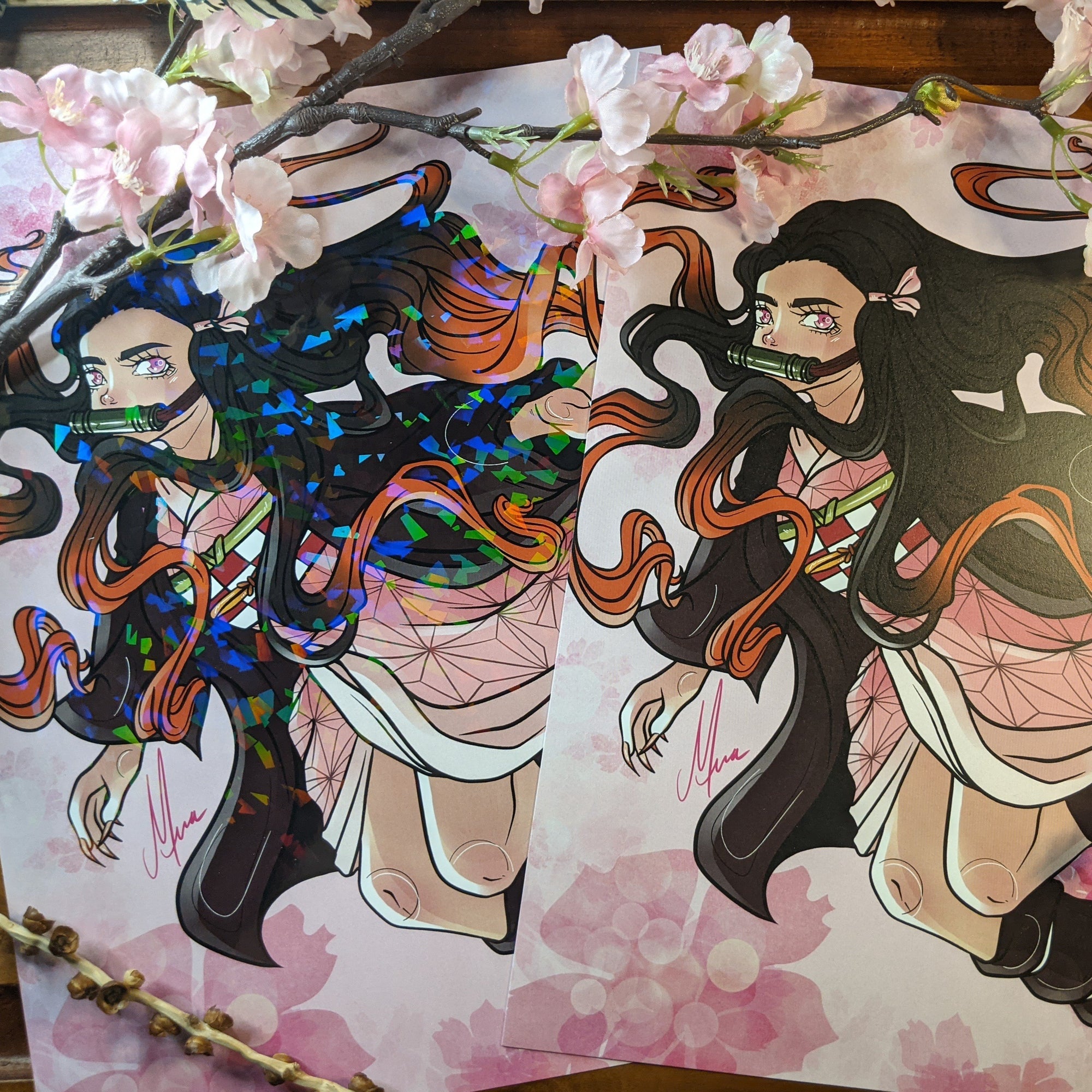 Holographic Nezuko | Print