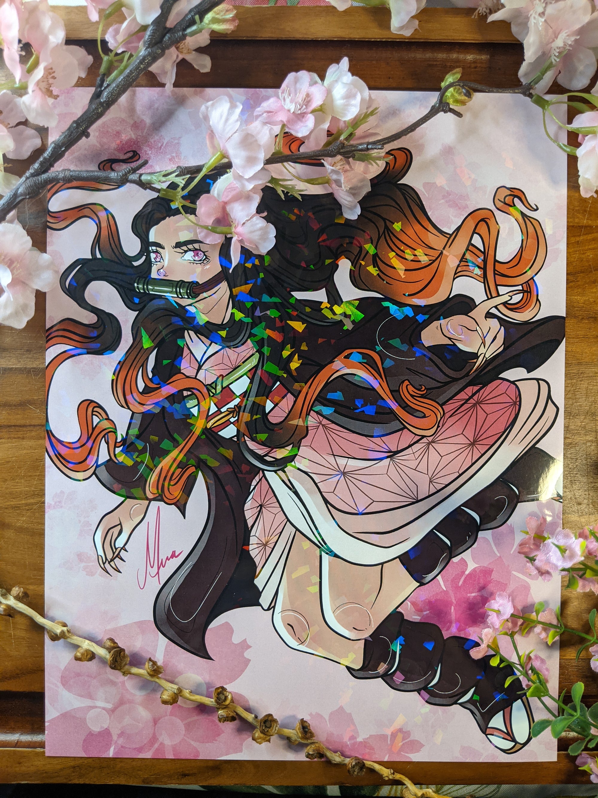 Holographic Nezuko | Print