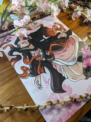 Holographic Nezuko | Print