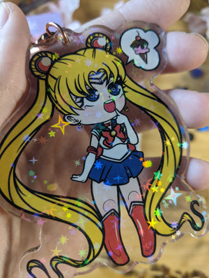 Double Sided Sailor Moon Holographic | Keychain