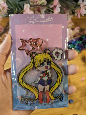 Double Sided Sailor Moon Holographic | Keychain