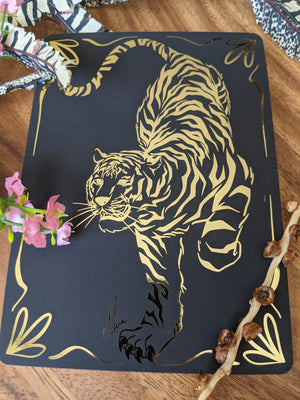 Gold Foil Tiger | Mini Print