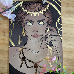 Gold Foil Queen's Radiance | Mini Print