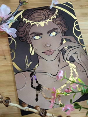 Gold Foil Queen's Radiance | Mini Print