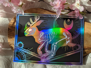 Holographic Foil Jackalope Misprint | Mini Print