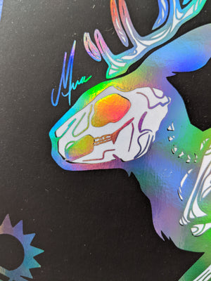 Holographic Foil Jackalope Misprint | Mini Print