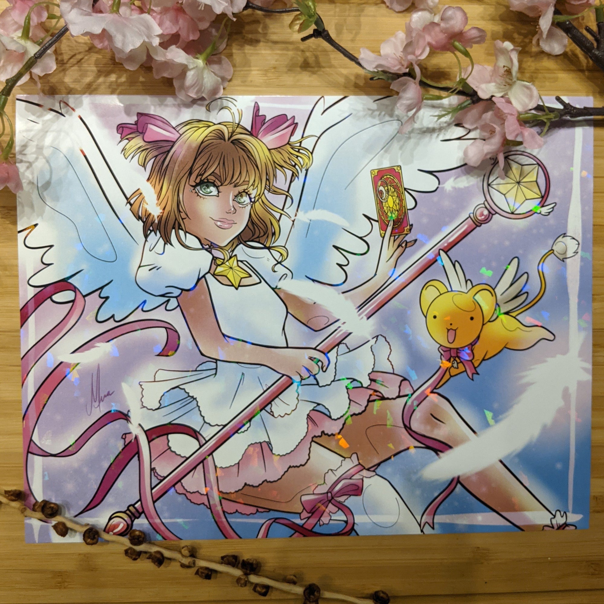 Holographic Cardcaptor Sakura - Kero - Cerberus - Sealing Wand  | Print