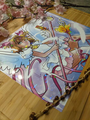 Holographic Cardcaptor Sakura - Kero - Cerberus - Sealing Wand  | Print