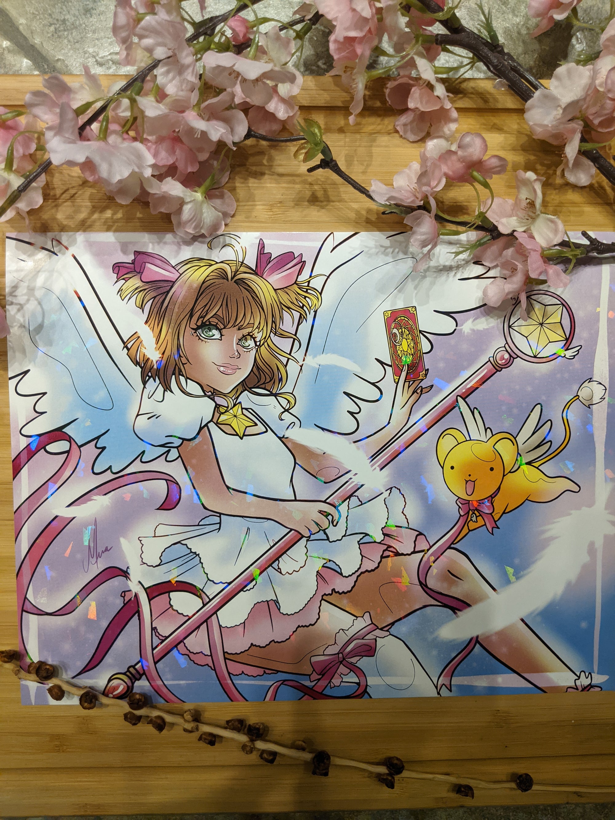 Holographic Cardcaptor Sakura - Kero - Cerberus - Sealing Wand  | Print