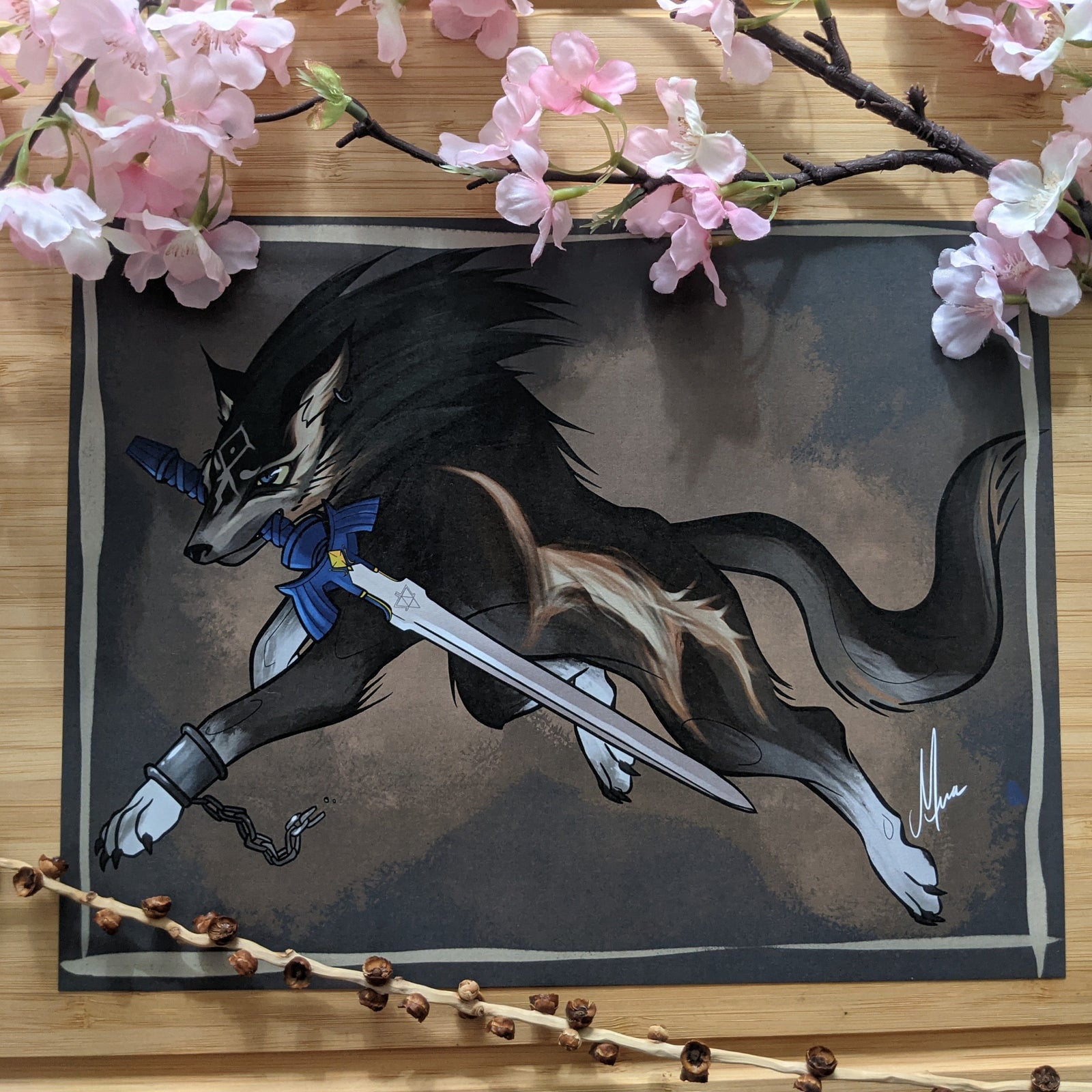 Legend of Zelda Wolf Link & Master Sword | Print