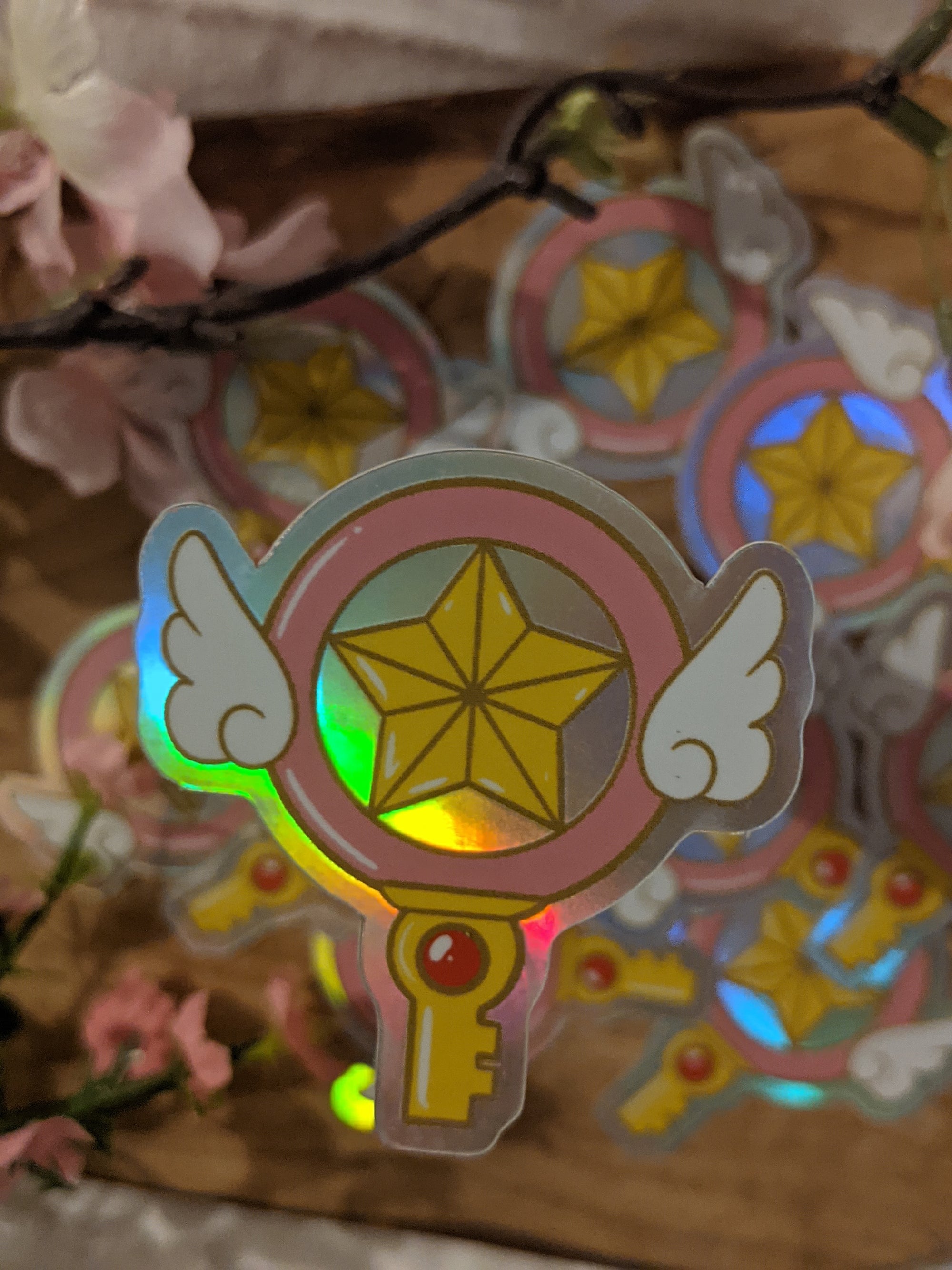 Holographic Cardcaptor Sakura Sealing Wands | Sticker