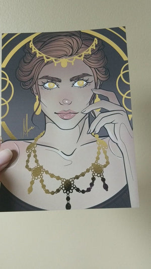 Gold Foil Queen's Radiance | Mini Print