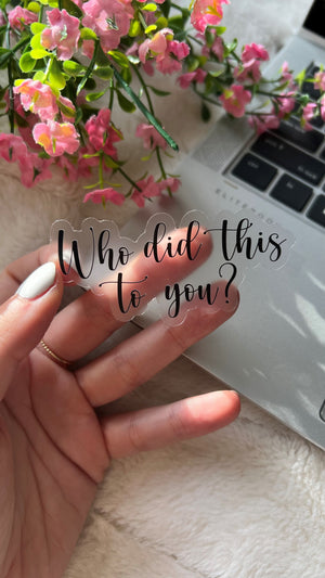 Who Did This To You? - Book - Trope | Sticker